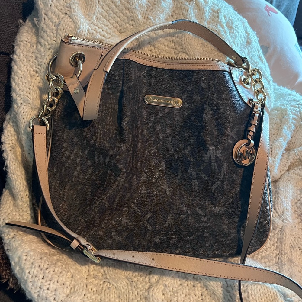 Michael Kors MK logo large cross body